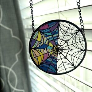 Wednesday Addams Spider Web Suncatcher